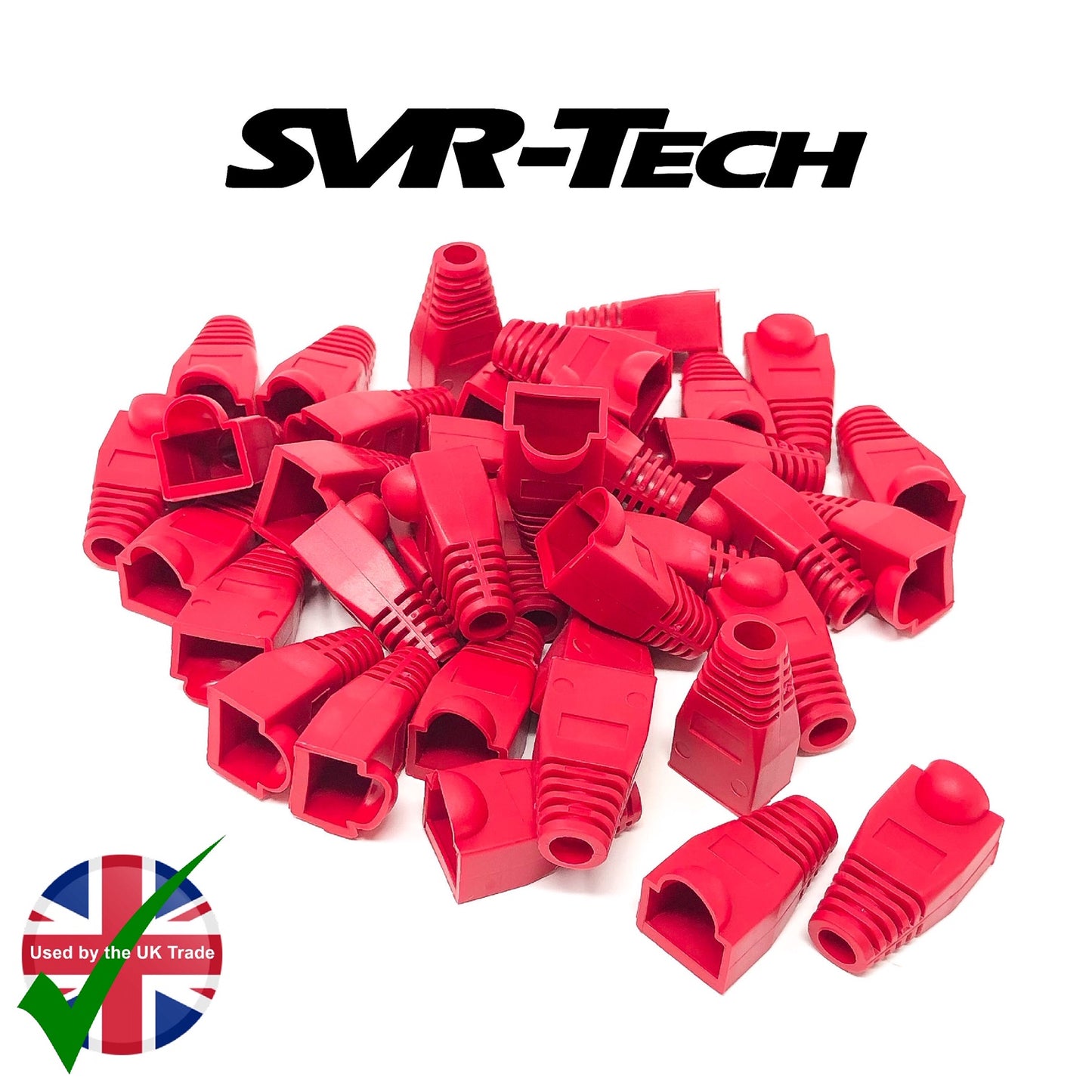 SVR-Tech RJ45 Cat5 & Cat6 Cable Rubber Boot Cover - 25 Pack