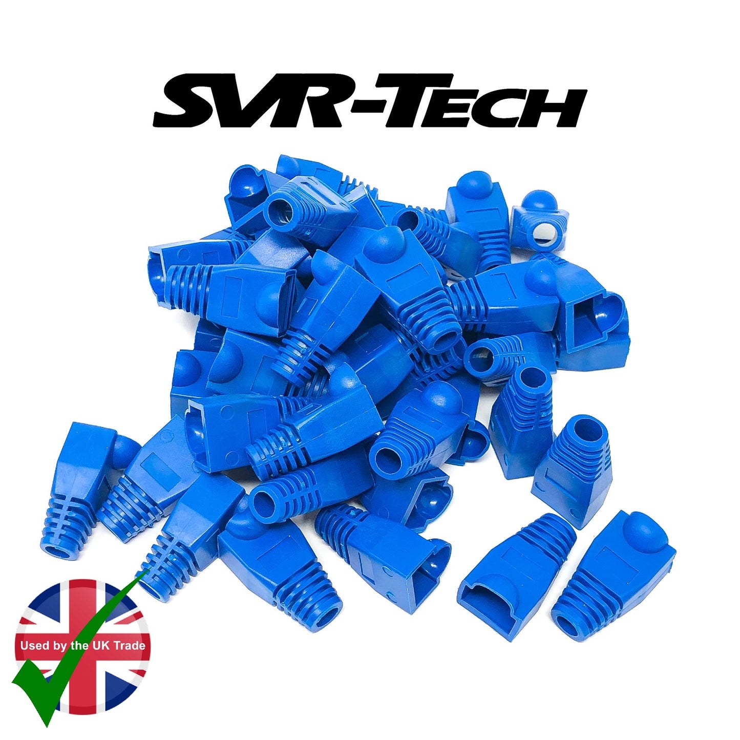 SVR-Tech RJ45 Cat5 & Cat6 Cable Rubber Boot Cover - 25 Pack