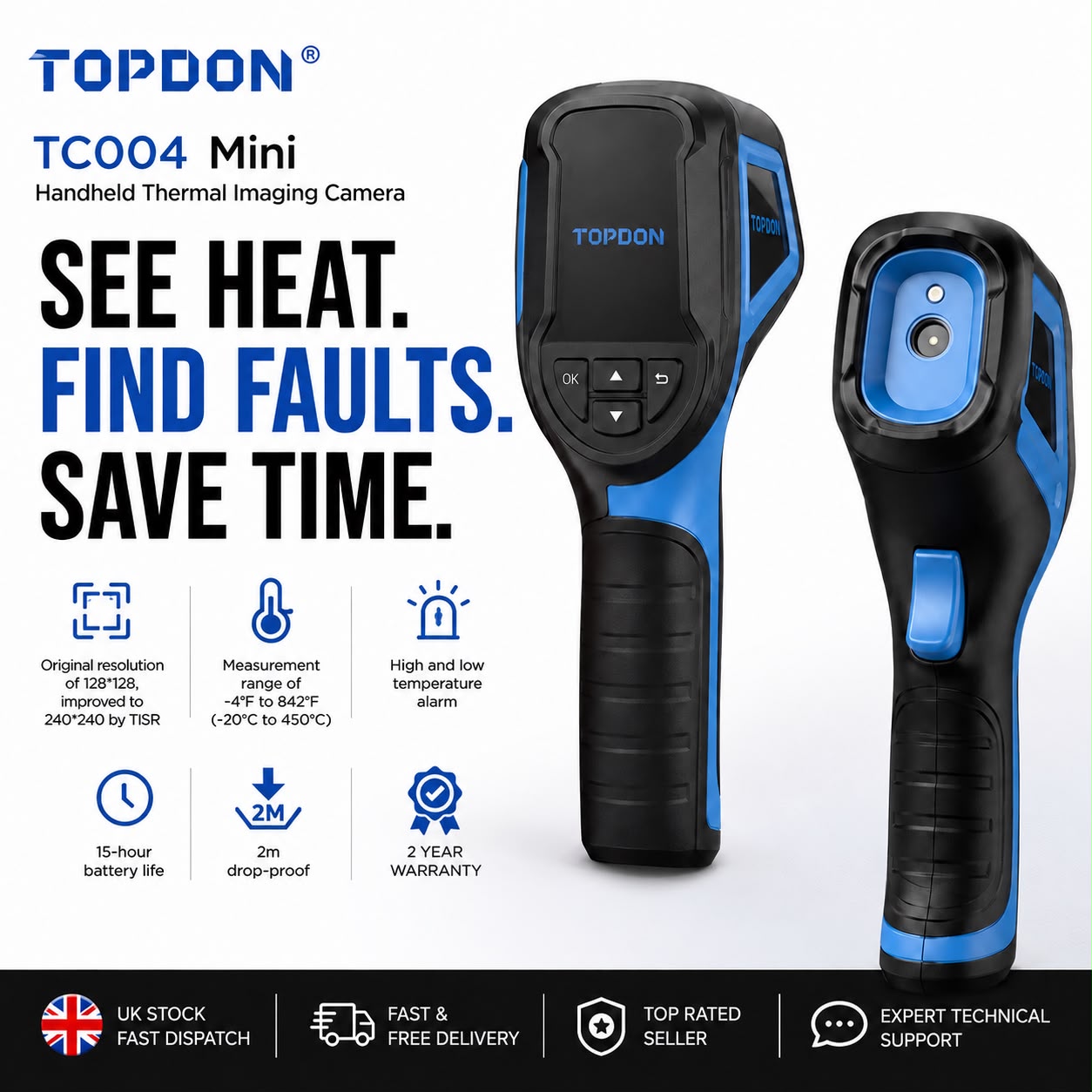 TOPDON TC004 Mini Handheld Infrared Thermal Imaging IR Camera
