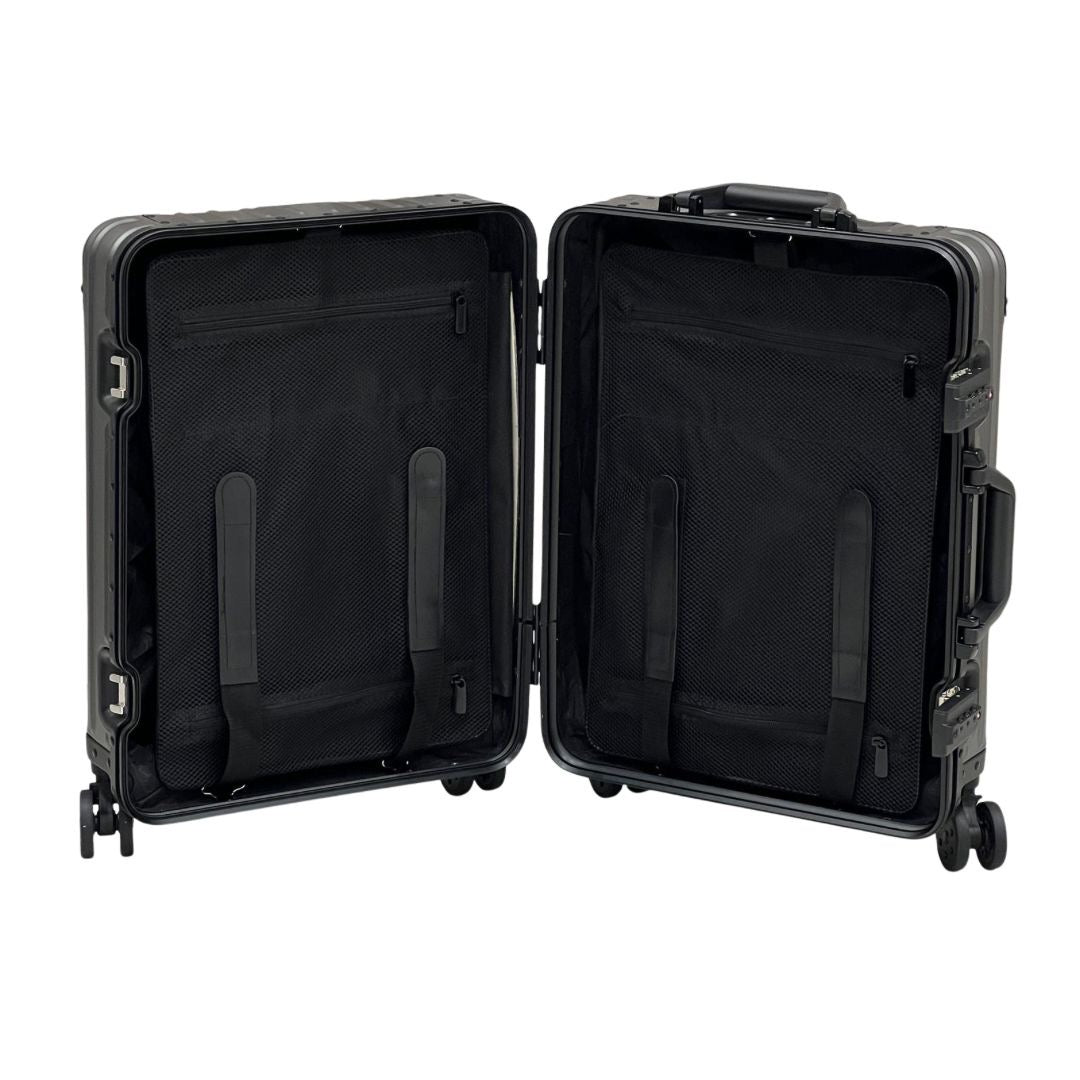 REAL Full Metal Aluminium 20 inch Cabin Carry on Luggage Suitcase - 55x40x20cm