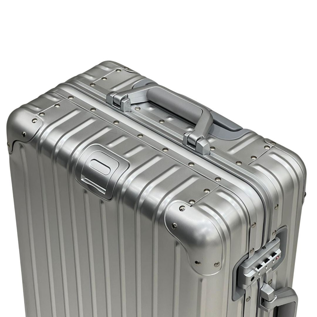 REAL Full Metal Aluminium 20 inch Cabin Carry on Luggage Suitcase - 55x40x20cm