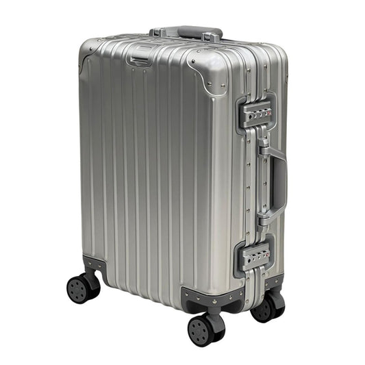 REAL Full Metal Aluminium 20 inch Cabin Carry on Luggage Suitcase - 55x40x20cm