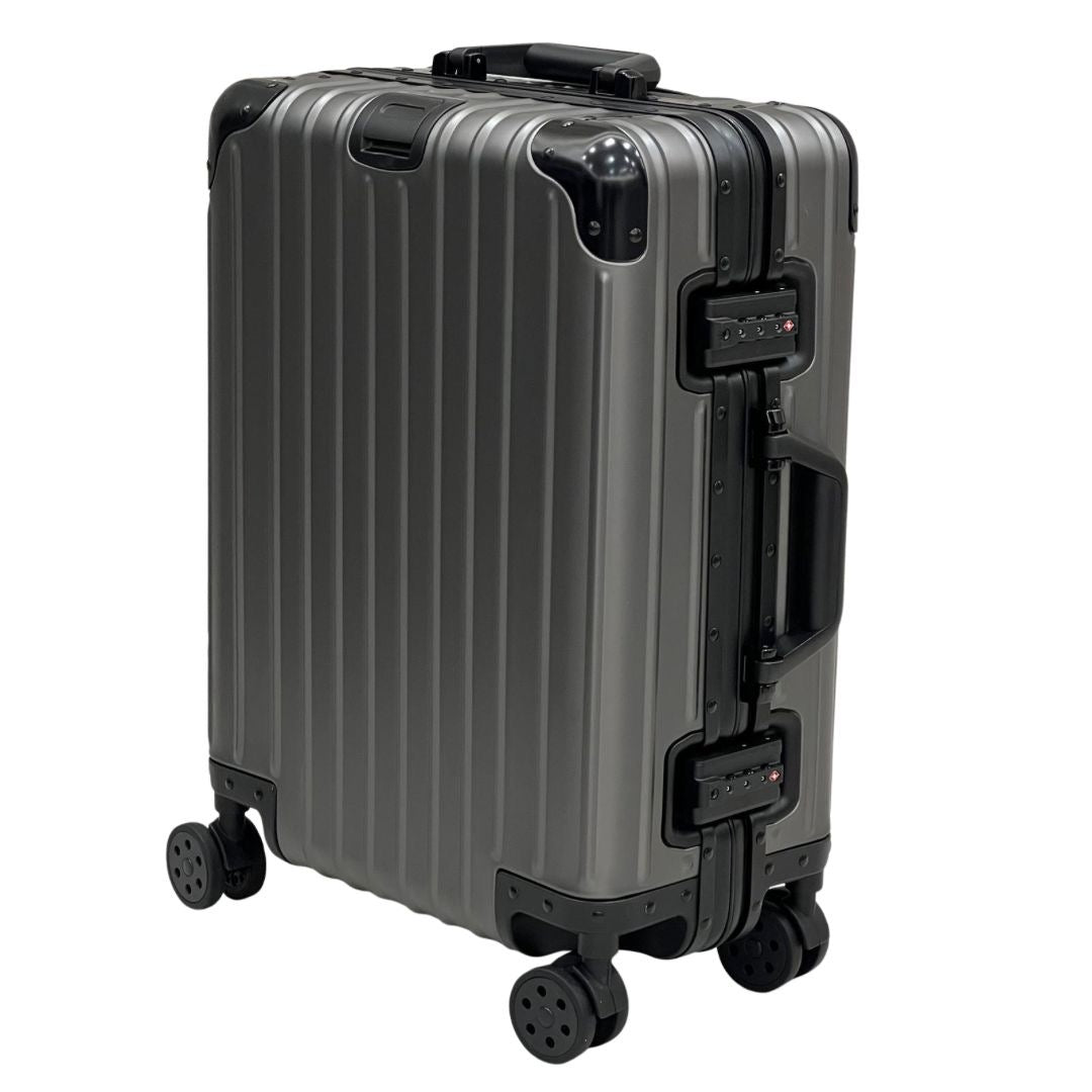 REAL Full Metal Aluminium 20 inch Cabin Carry on Luggage Suitcase - 55x40x20cm