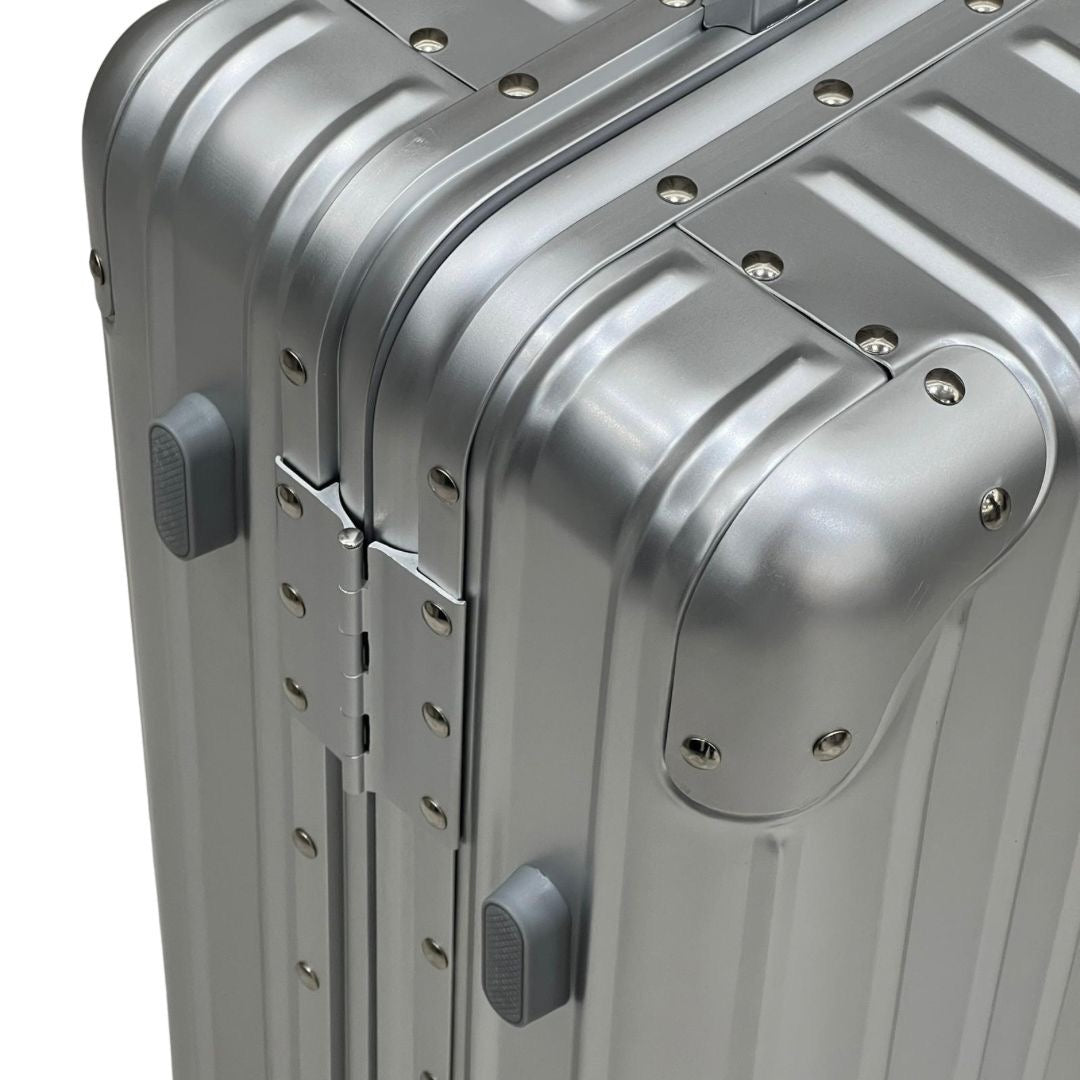 REAL Full Metal Aluminium 20 inch Cabin Carry on Luggage Suitcase - 55x40x20cm