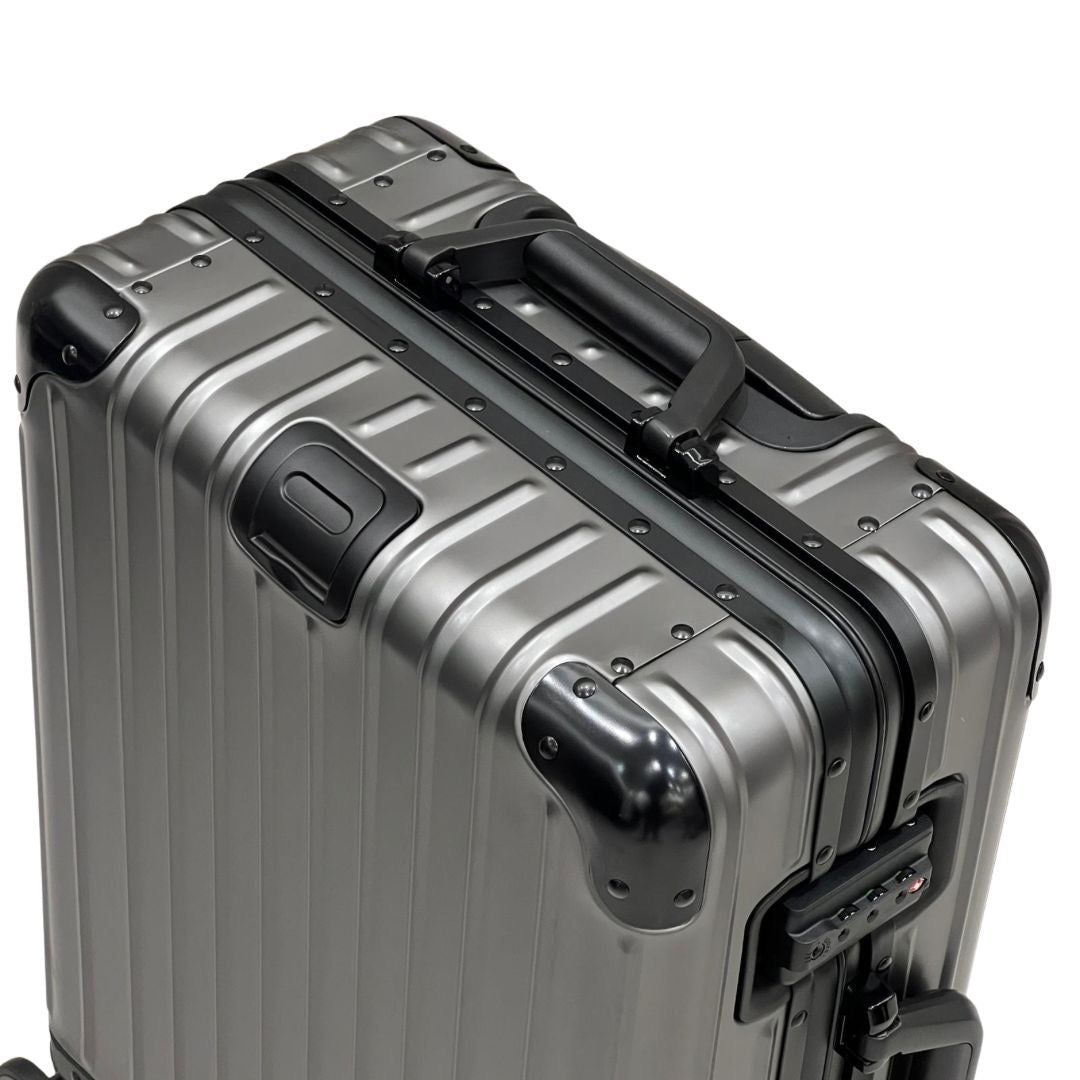 REAL Full Metal Aluminium 20 inch Cabin Carry on Luggage Suitcase - 55x40x20cm