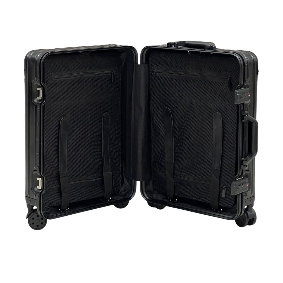 REAL Full Metal Aluminium 20 inch Cabin Carry on Luggage Suitcase - 55x40x20cm