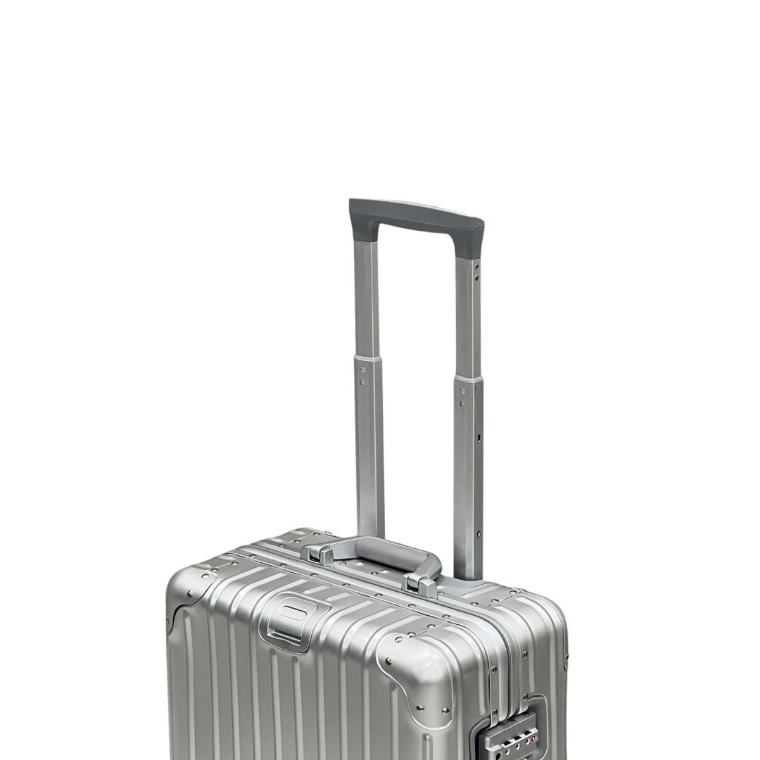 REAL Full Metal Aluminium 20 inch Cabin Carry on Luggage Suitcase - 55x40x20cm